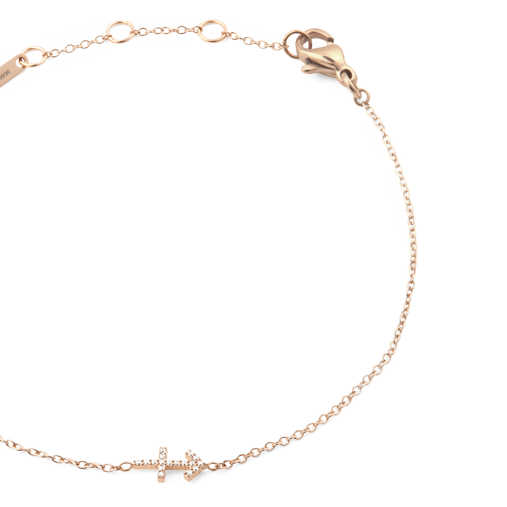 Crystal Zodiac Chain Bracelet Rose Gold