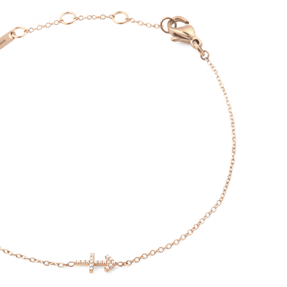 Crystal Zodiac Chain Bracelet Rose Gold