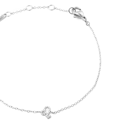 Crystal Zodiac Chain Bracelet Silver