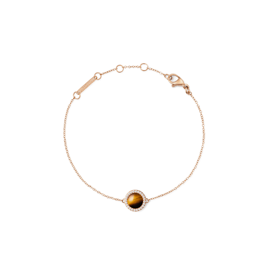 Audrey Bracelet Tiger Eye Rose Gold