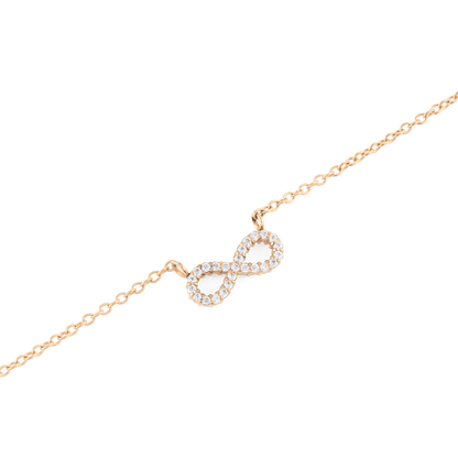 Mirelle Infinity Necklace Rose Gold