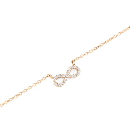 Mirelle Infinity Necklace Rose Gold