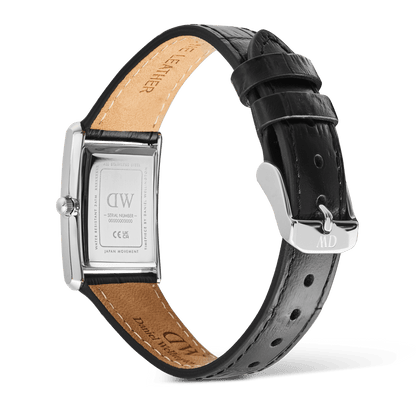 Bound Black Crocodile Guilloché Silver