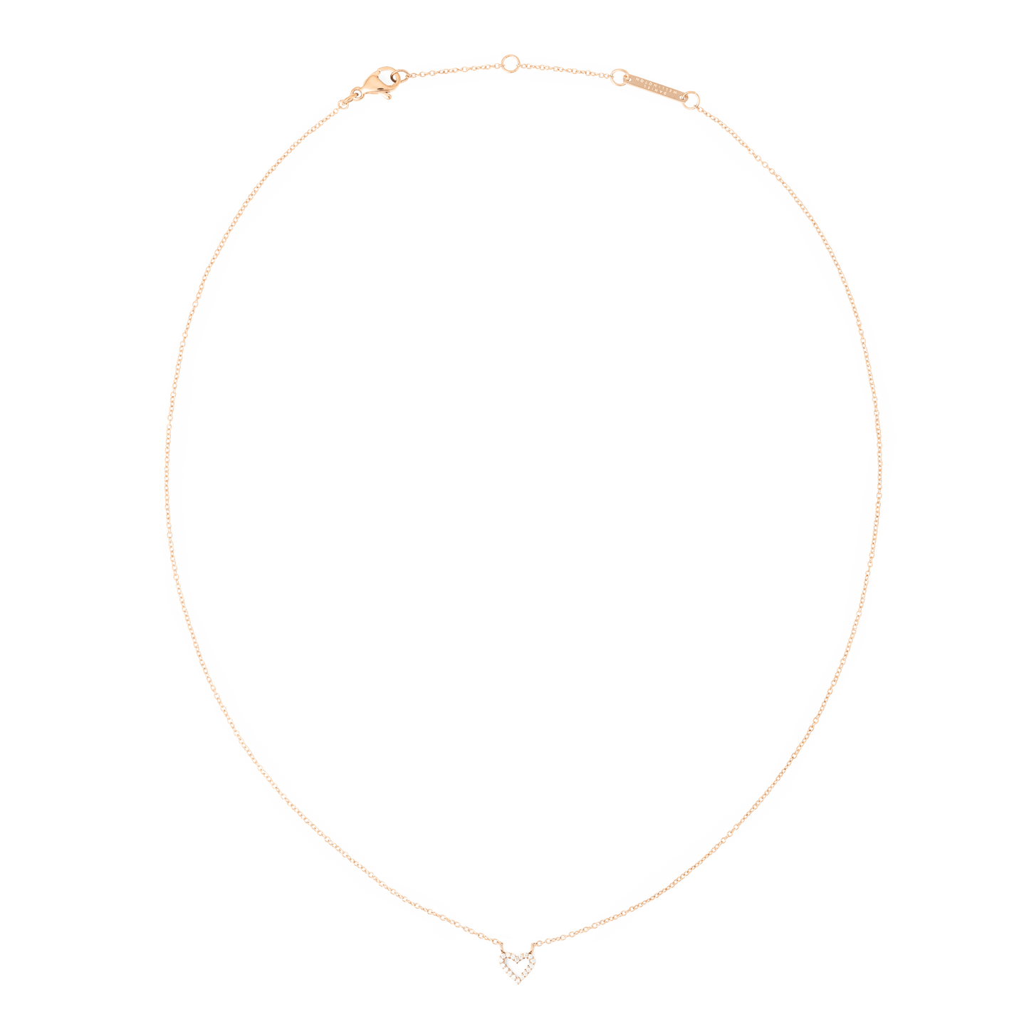 Mirelle Heart Necklace Rose Gold