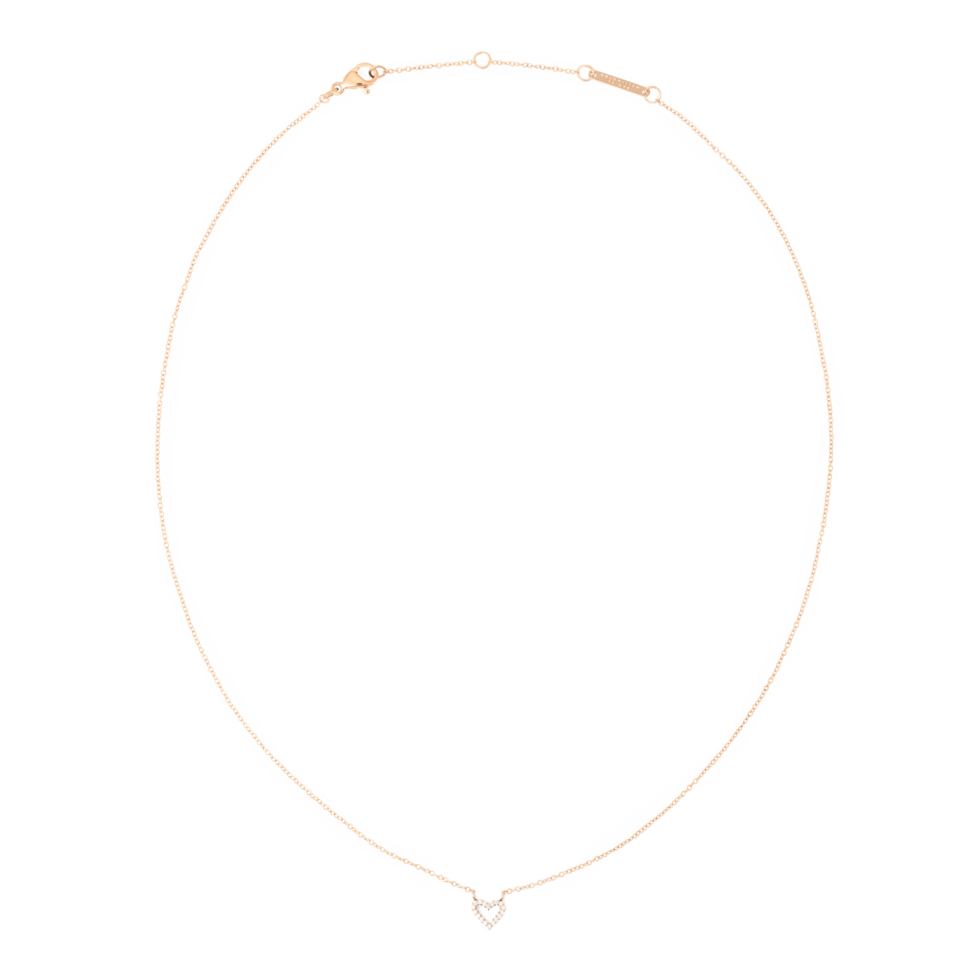 Mirelle Heart Necklace Rose Gold