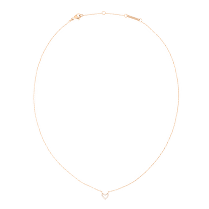 Mirelle Heart Necklace Rose Gold