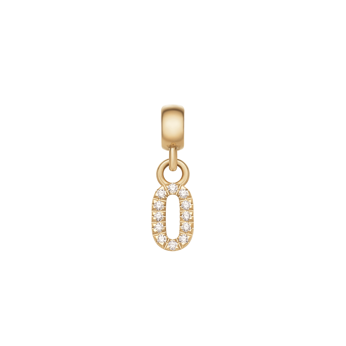 Crystal Number Charm Gold