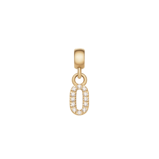 Crystal Number Charm Gold