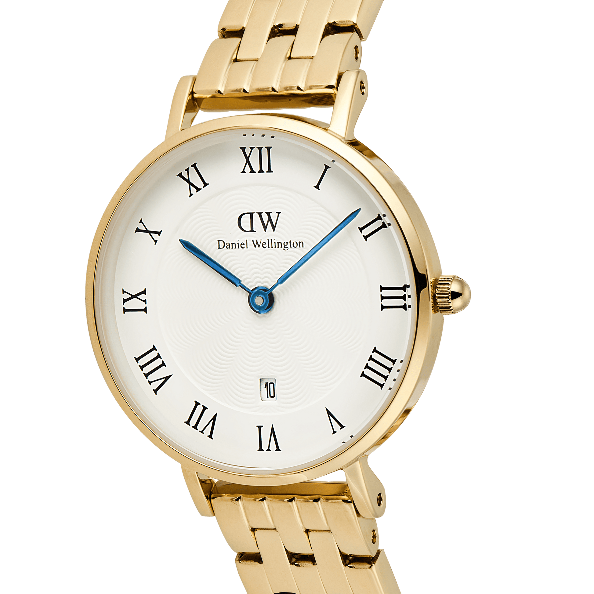 Petite Roman Numerals Date 5-link Gold