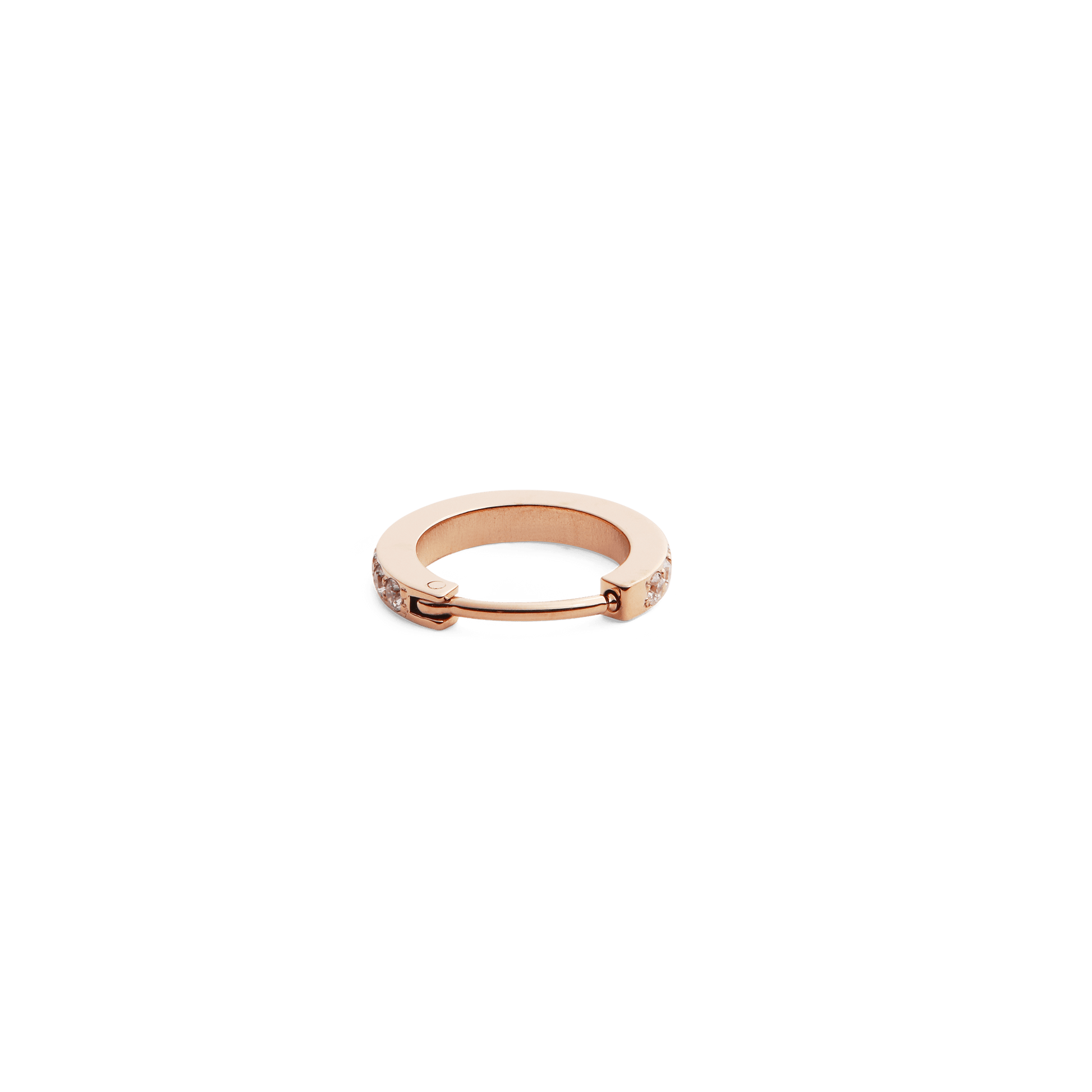 Crystal Hoop Earring Rose Gold