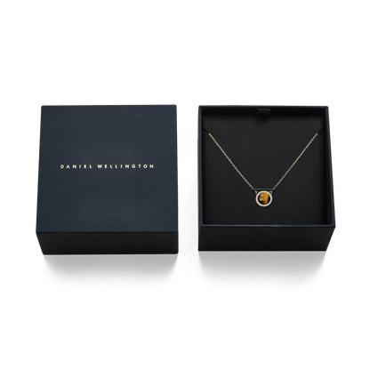 Audrey Necklace Tiger Eye Gold