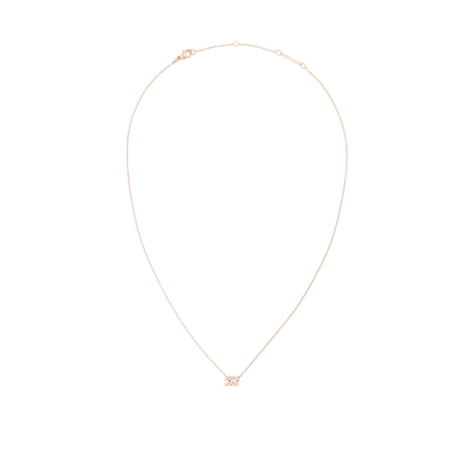 Crystal Zodiac Chain Necklace Rose Gold