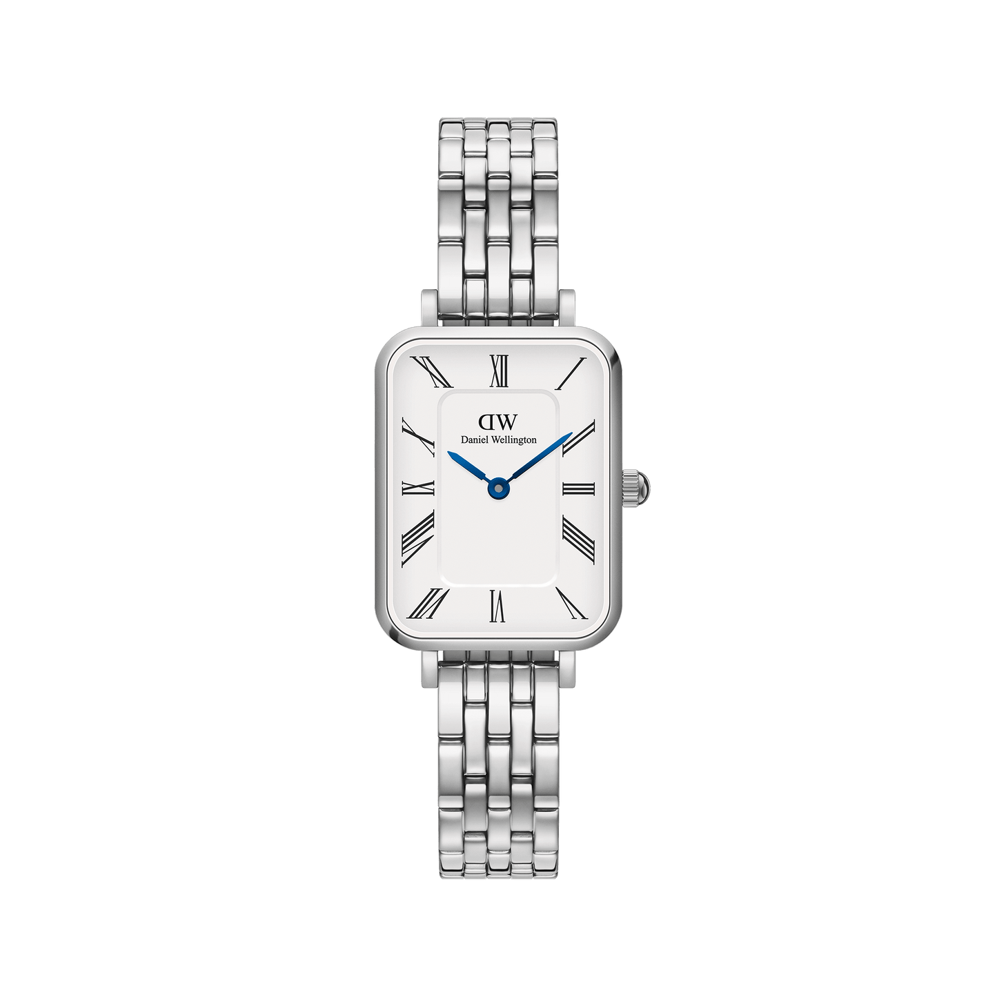 Quadro Roman Numerals 5-Link Silver