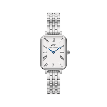 Quadro Roman Numerals 5-Link Silver