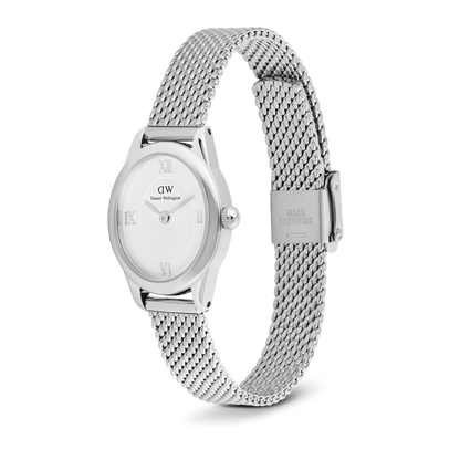 Ophelia Mini Mesh White Silver