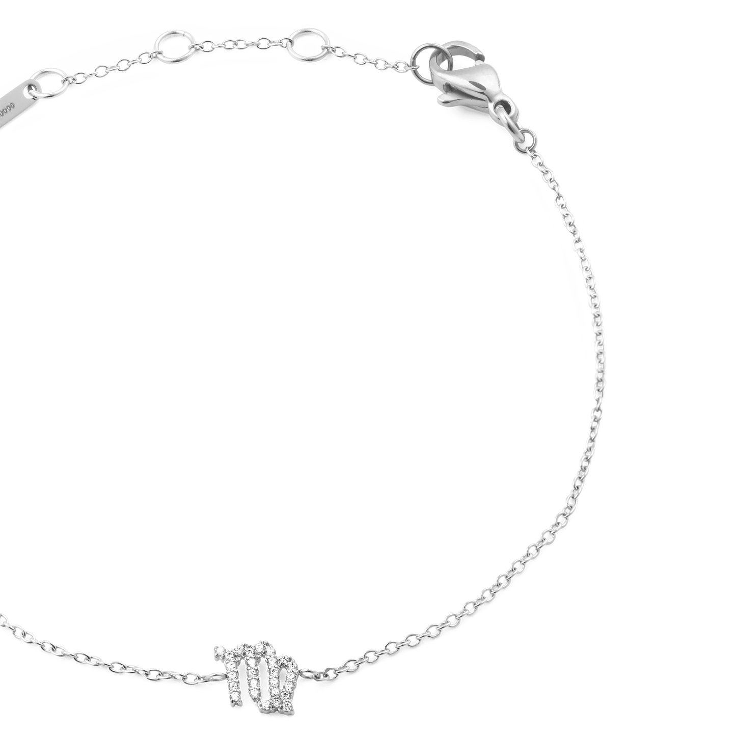 Crystal Zodiac Chain Bracelet Silver