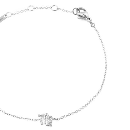 Crystal Zodiac Chain Bracelet Silver