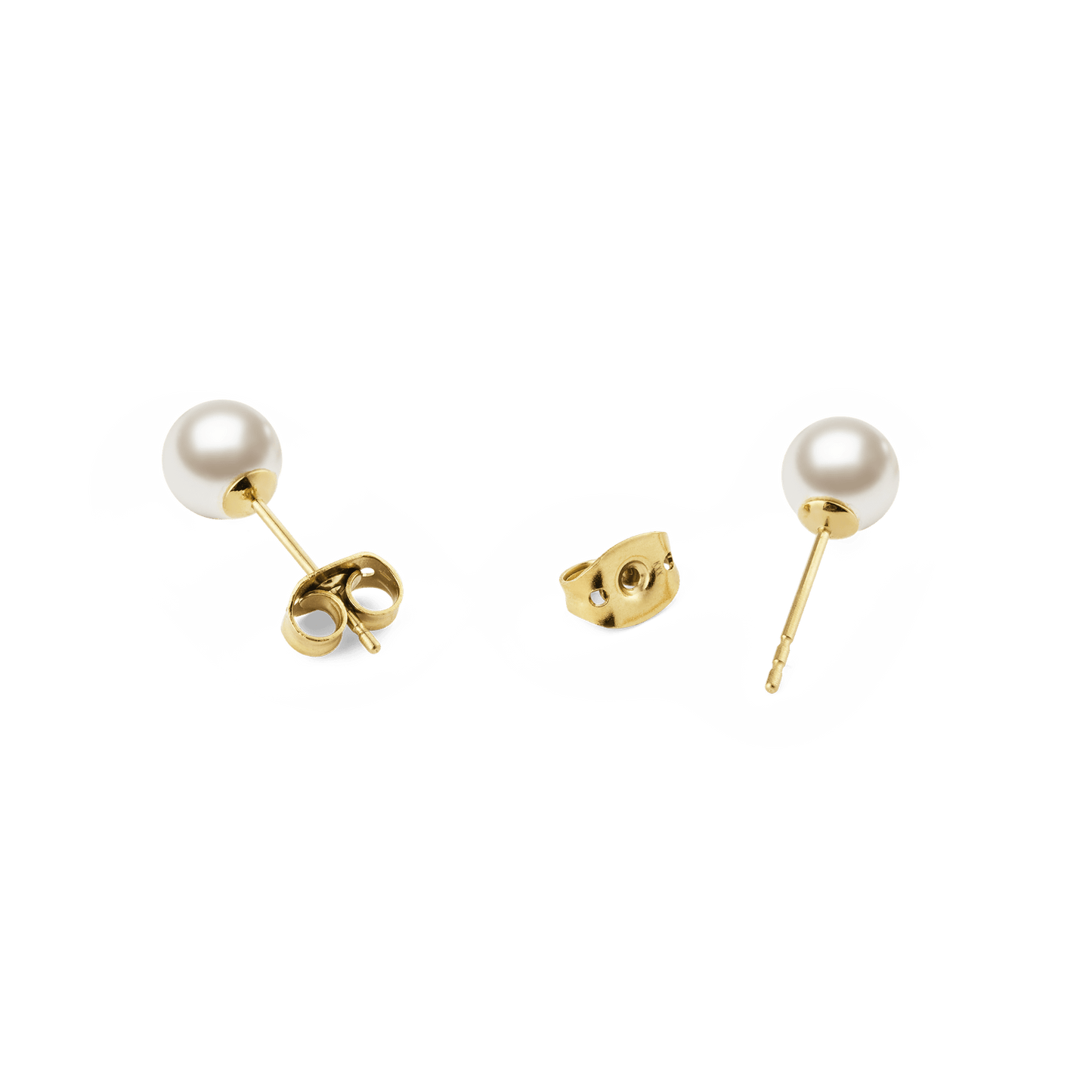Pearl Stud Earrings Gold