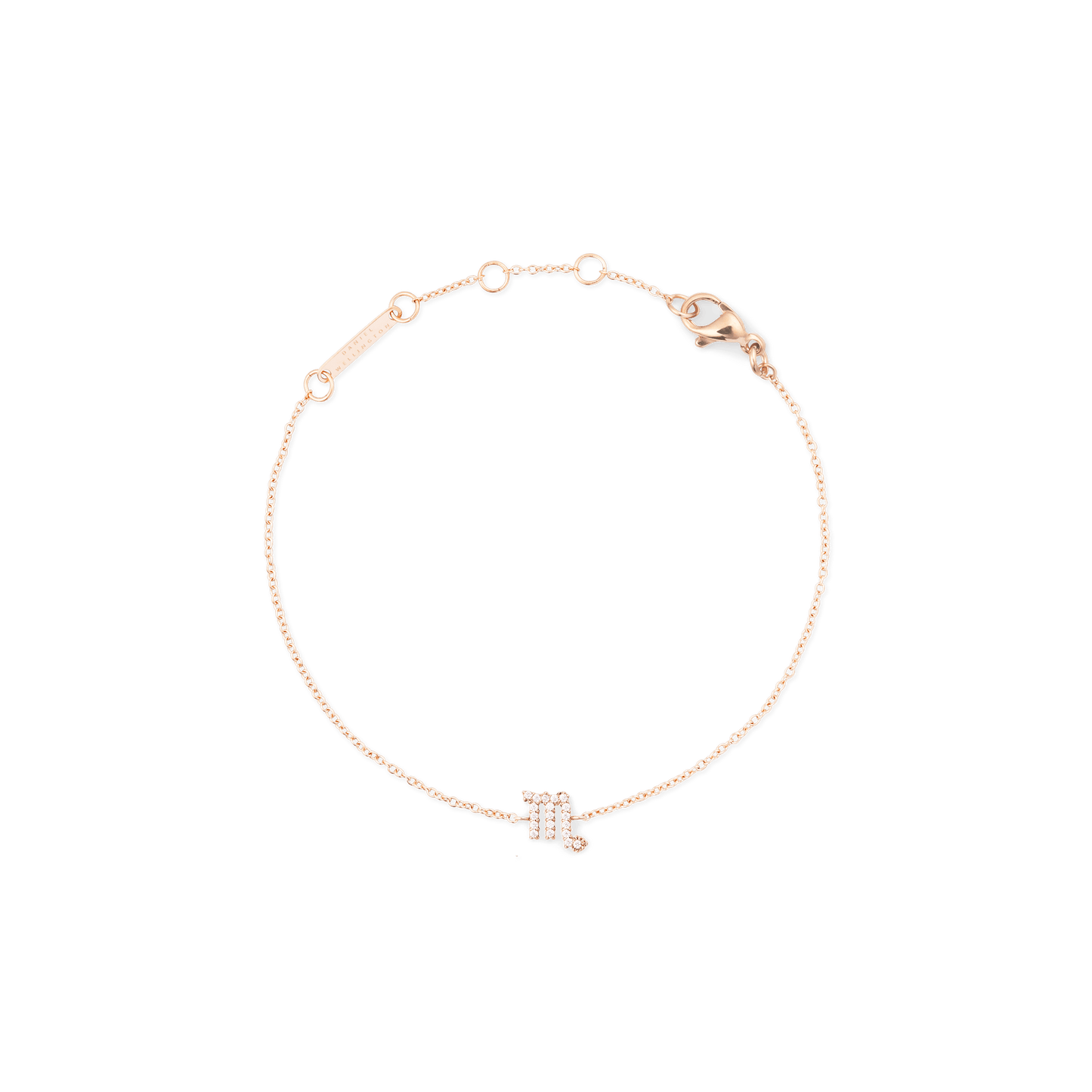 Crystal Zodiac Chain Bracelet Rose Gold