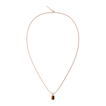 Tiger eye Octagon Rose Gold Charm