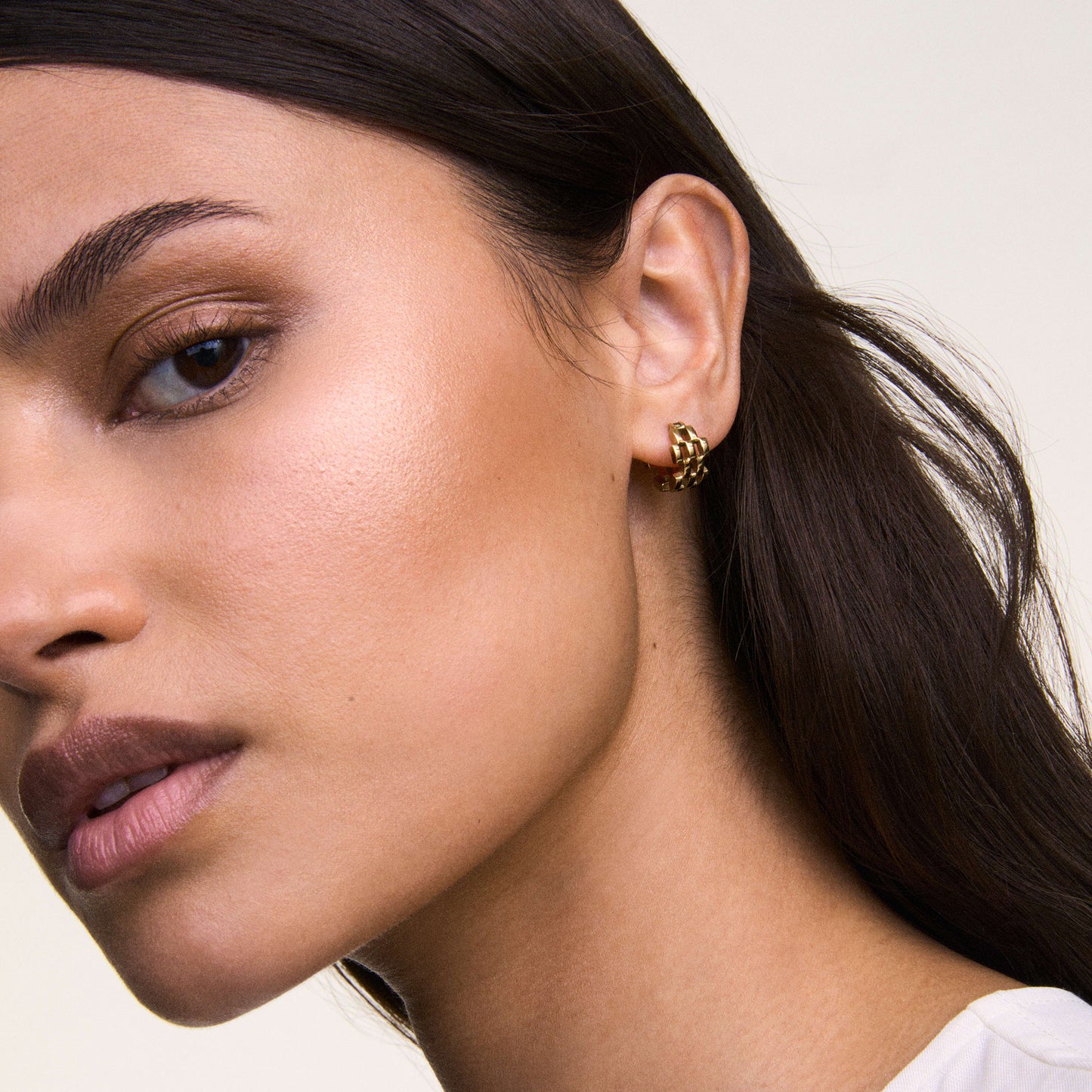 5-Link Earrings Gold