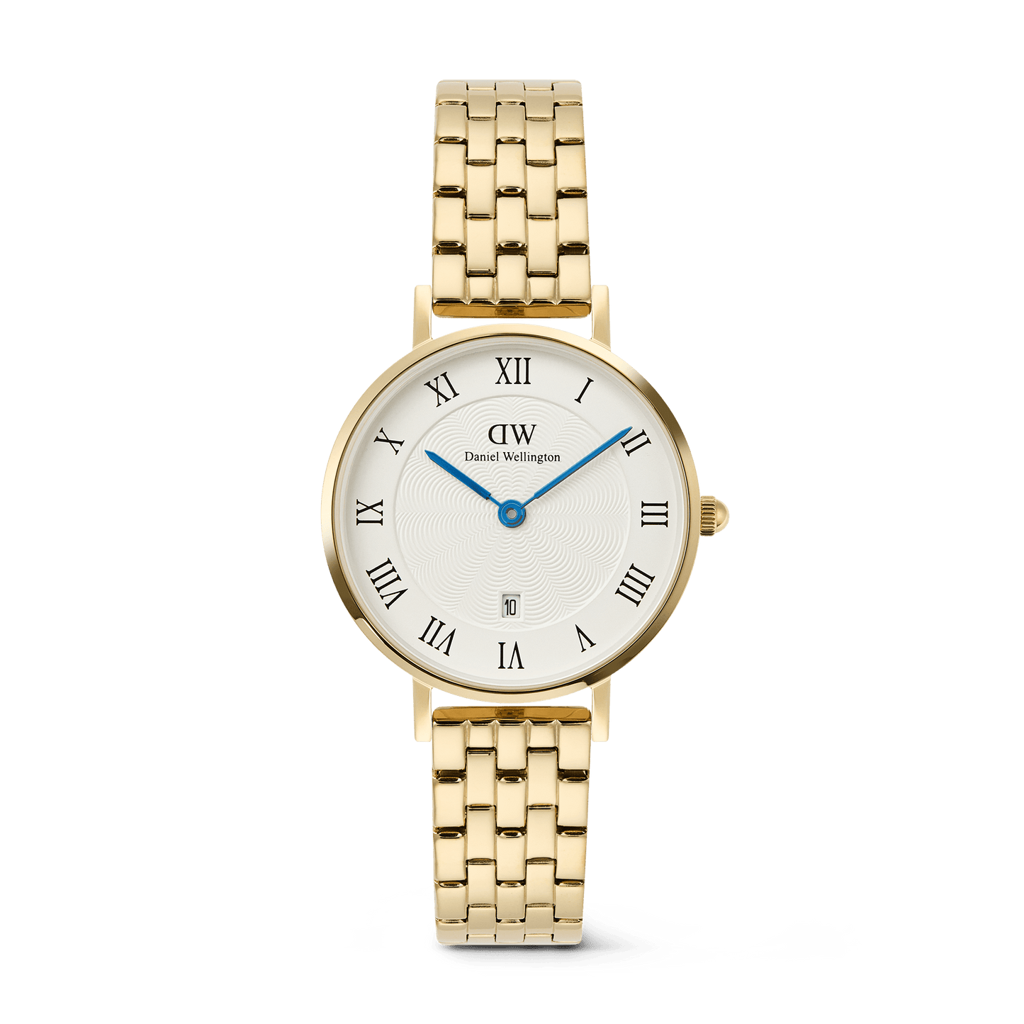 Petite Roman Numerals Date 5-link Gold