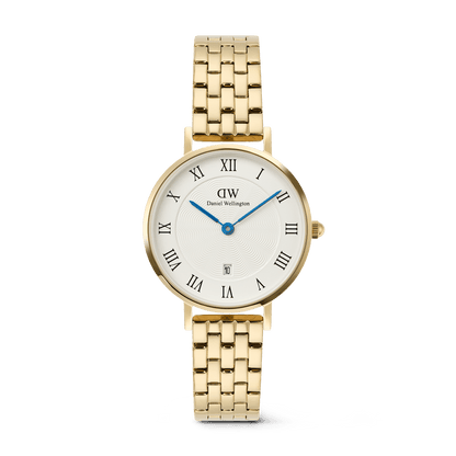 Petite Roman Numerals Date 5-link Gold