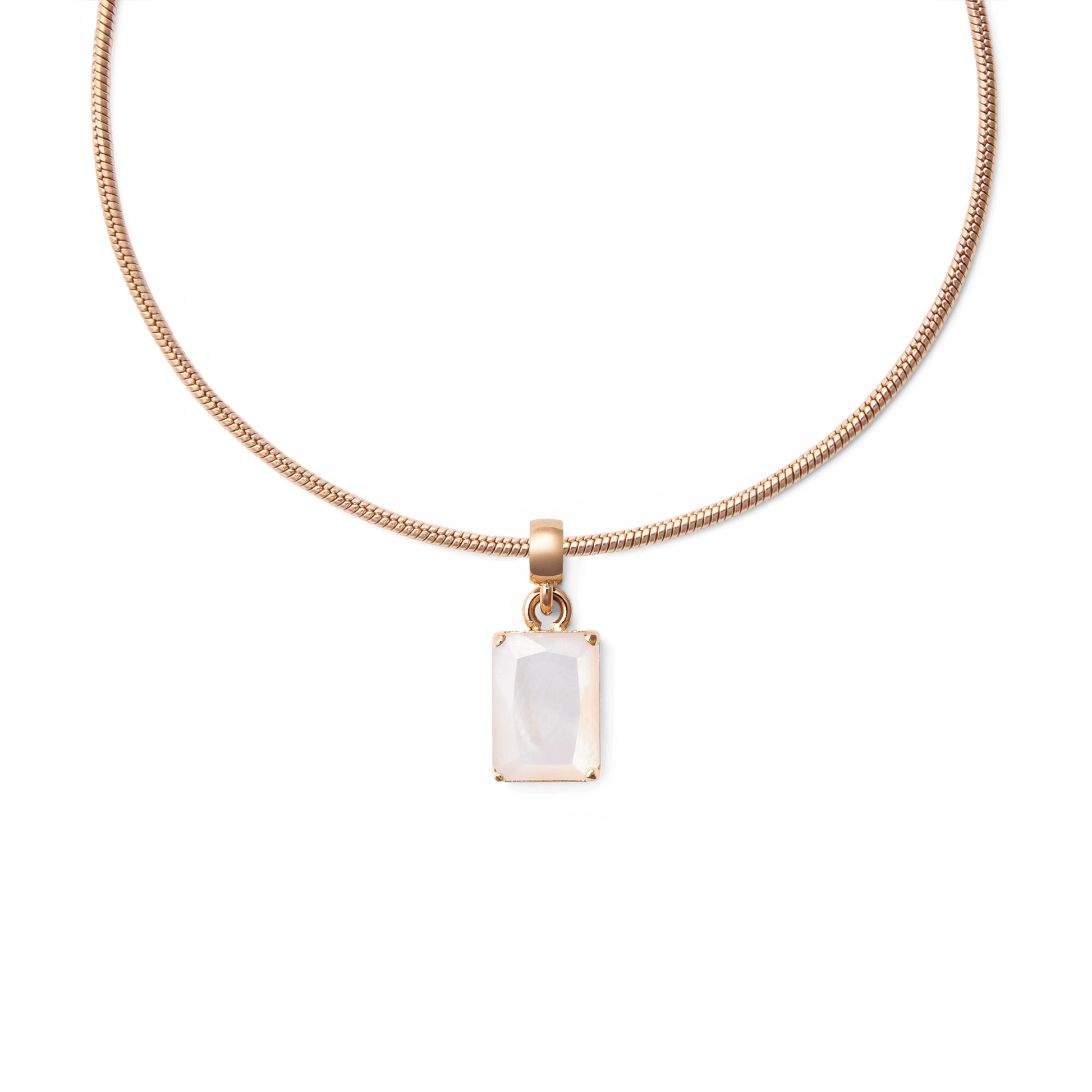 Mother of Pearl Octagon Rose Gold Charm