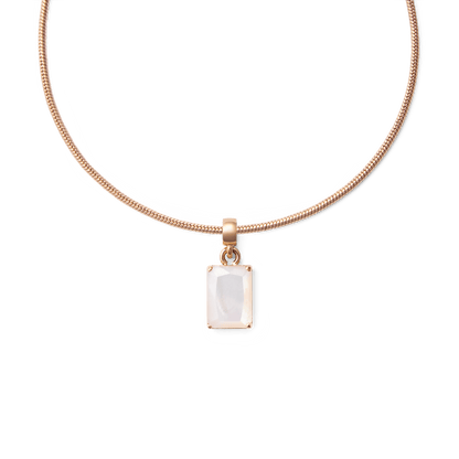 Mother of Pearl Octagon Rose Gold Charm