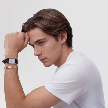 Line Cuff Brushed Gold