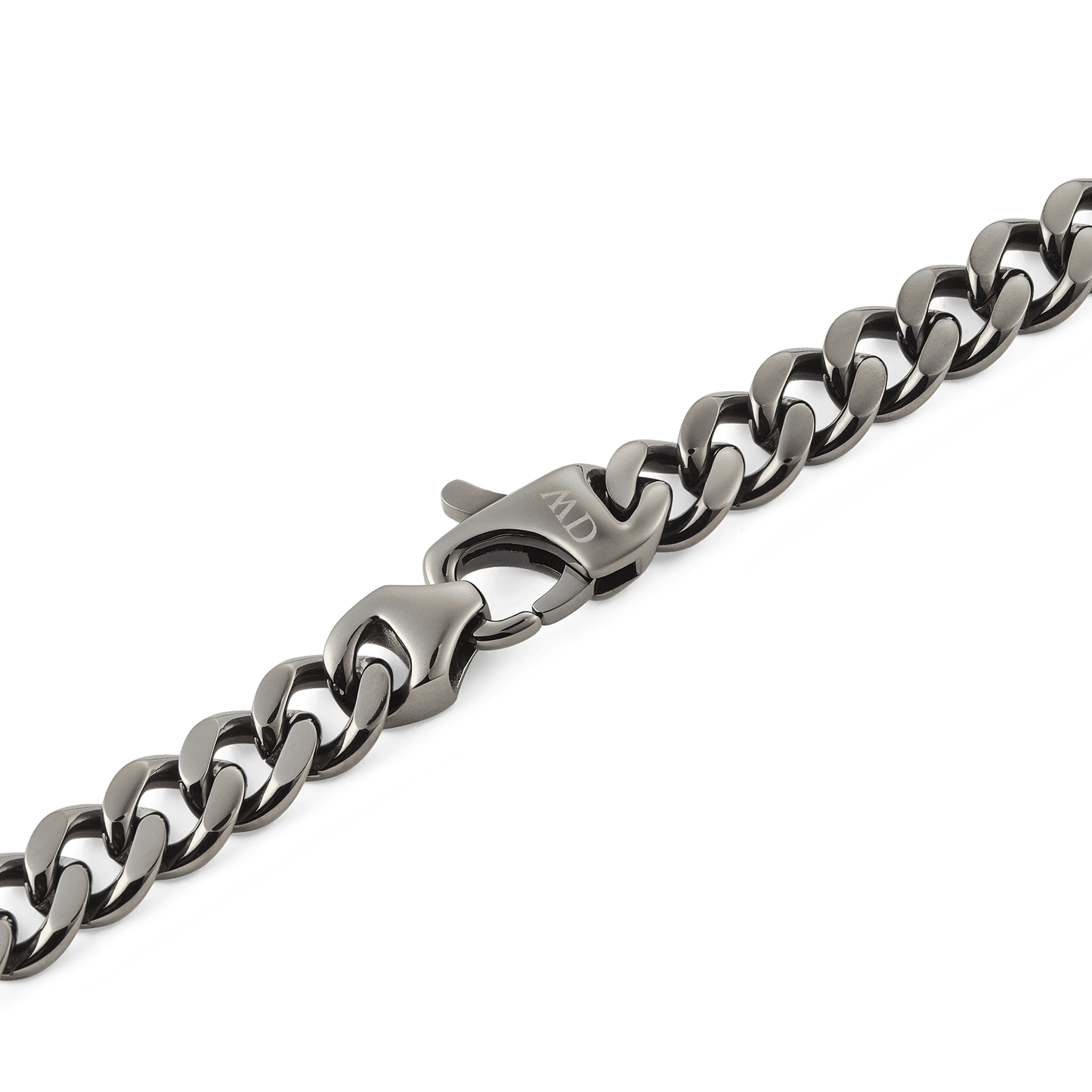 Ellipse Cuban Chain Necklace Graphite