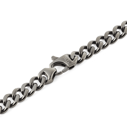 Ellipse Cuban Chain Necklace Graphite