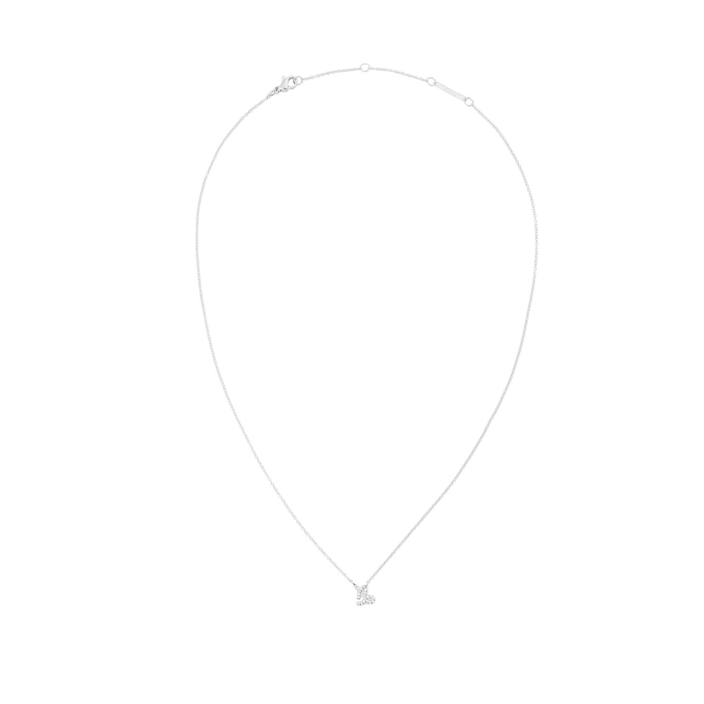 Crystal Zodiac Chain Necklace Silver