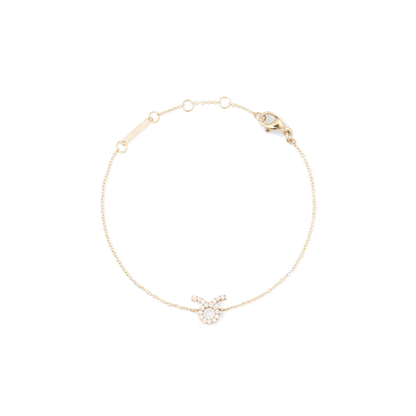 Crystal Zodiac Chain Bracelet Gold