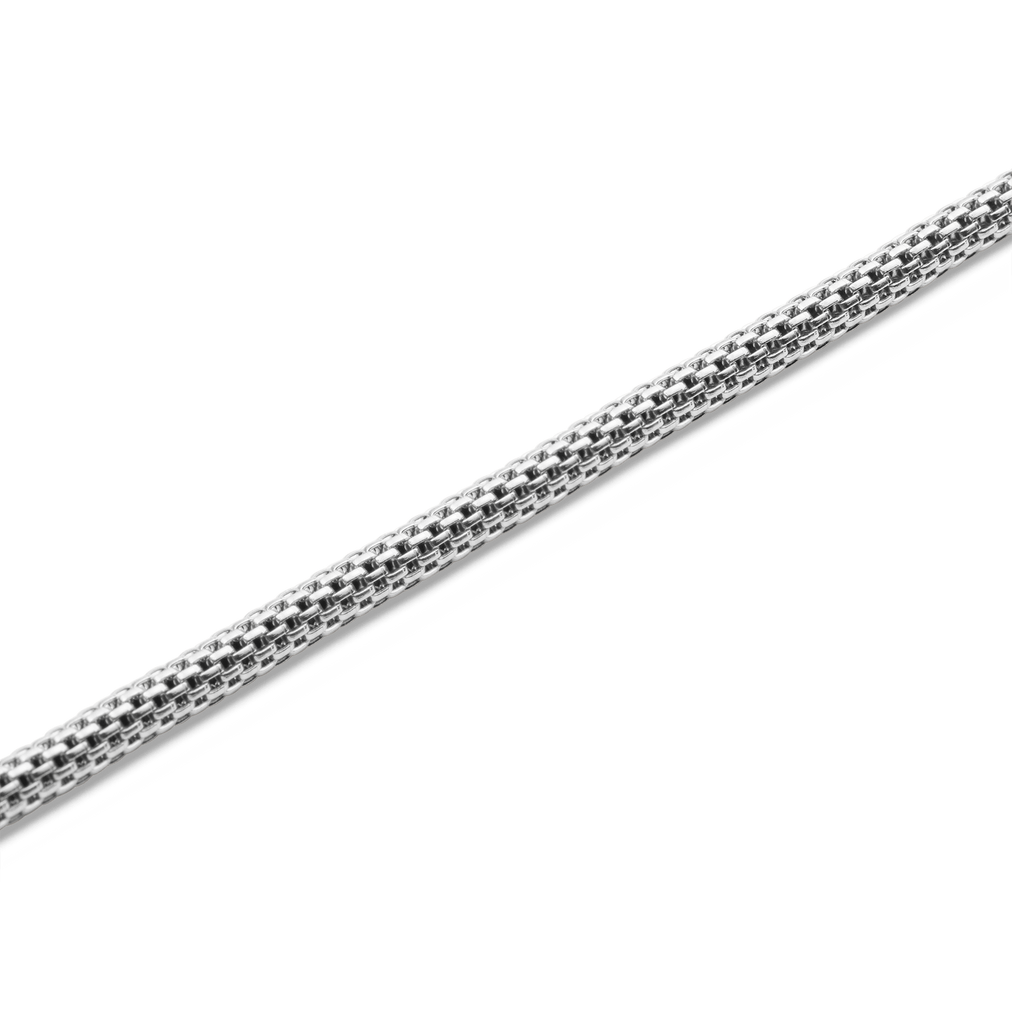 Tide Mesh Necklace Silver 2.8