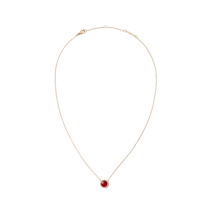 Audrey Necklace  Red Agathe Rose Gold