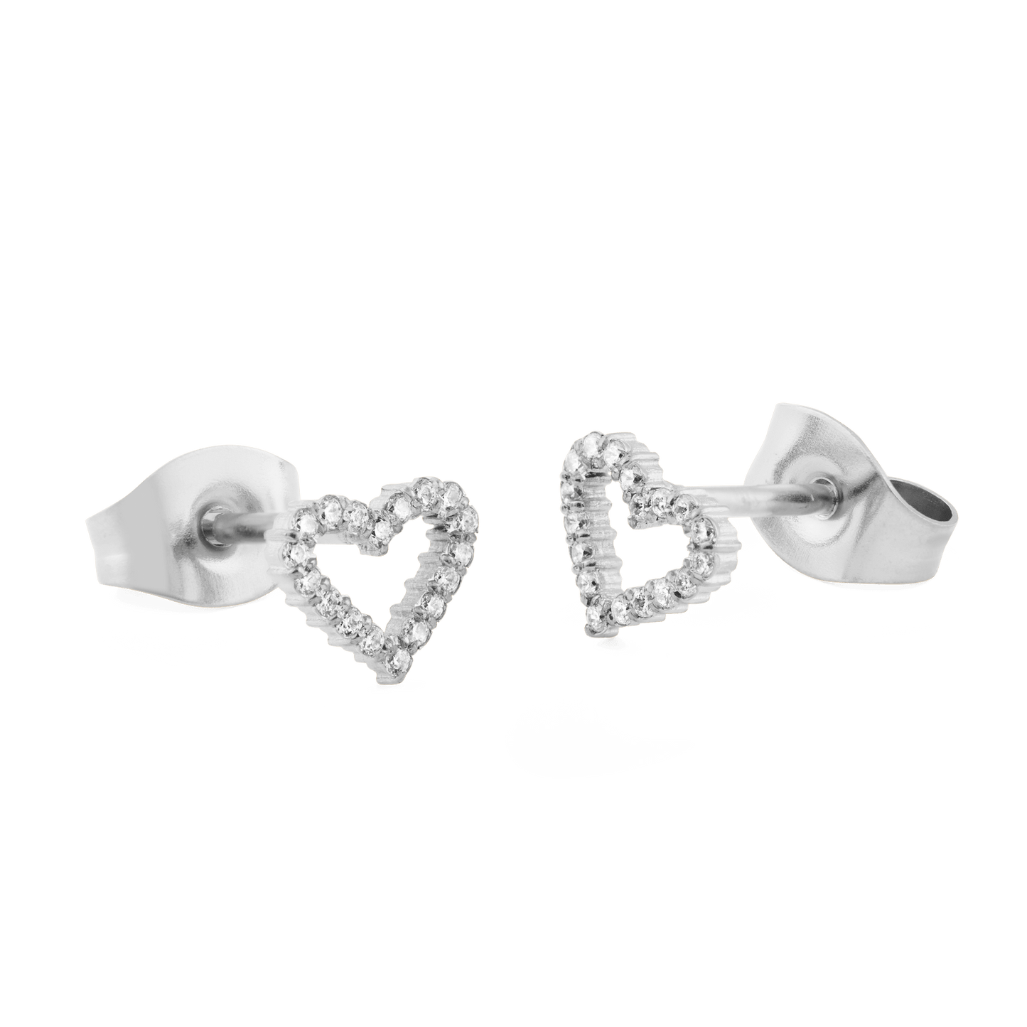 Mirelle Heart Earrings Silver