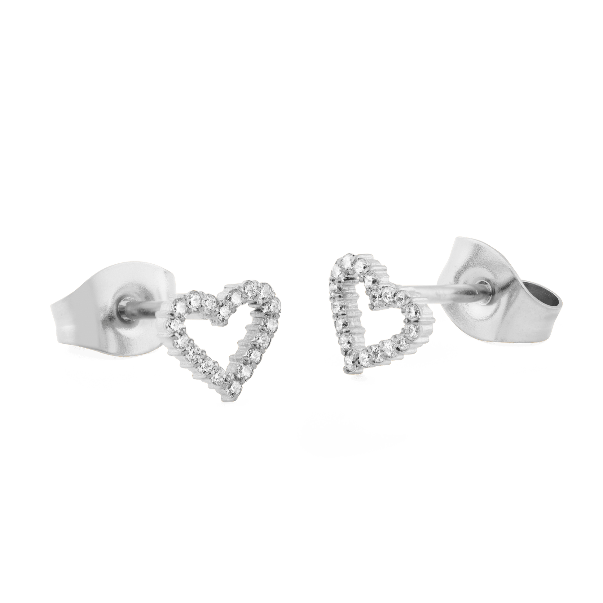 Mirelle Heart Earrings Silver