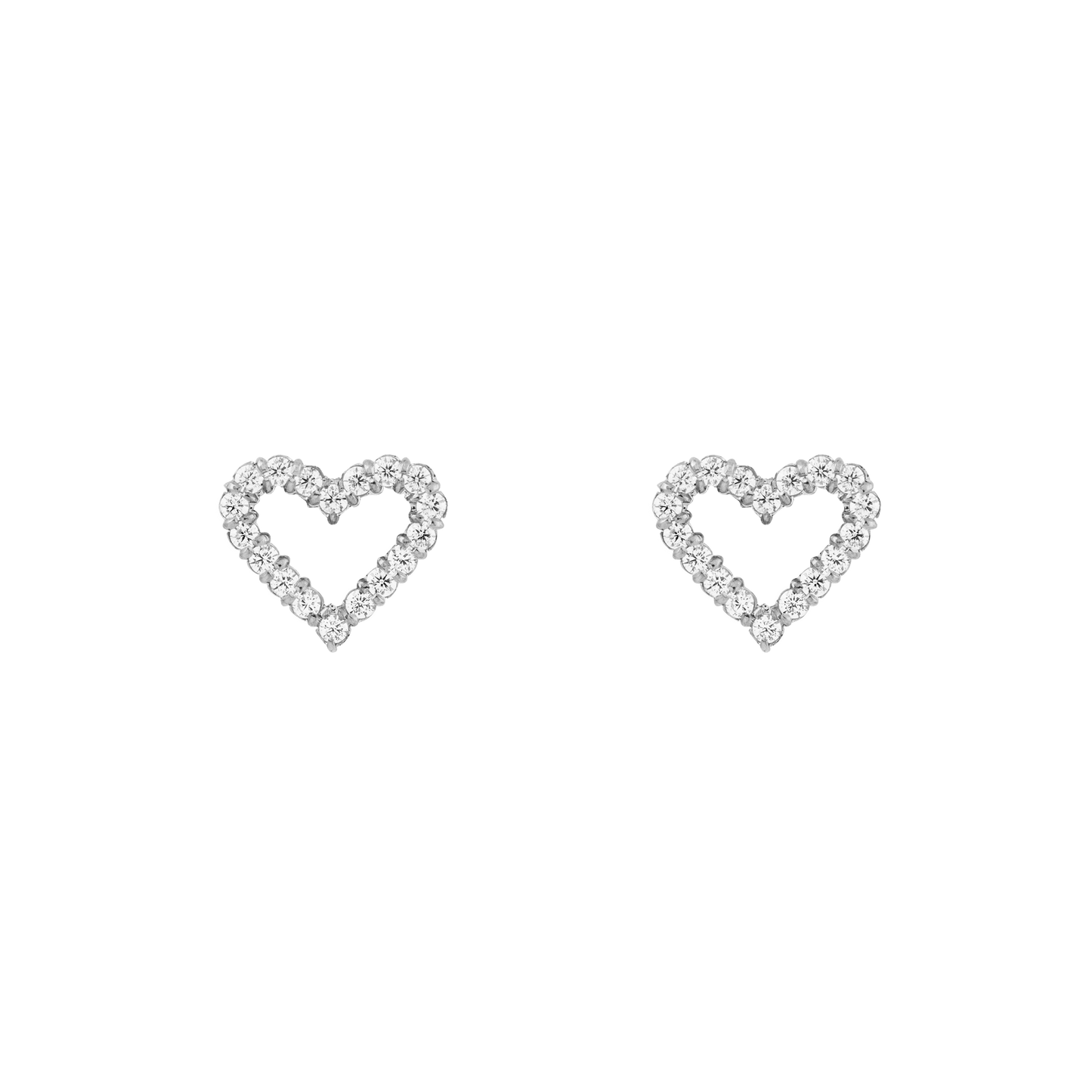 Mirelle Heart Earrings Silver