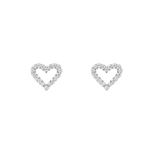 Mirelle Heart Earrings Silver