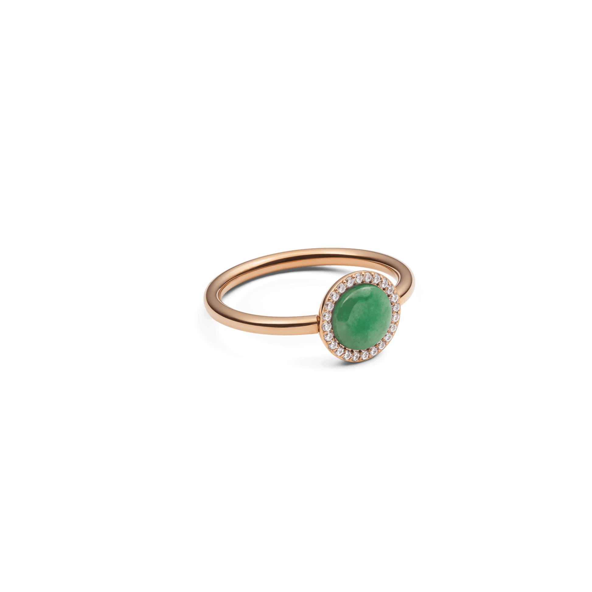 Audrey Ring Jade Rose Gold