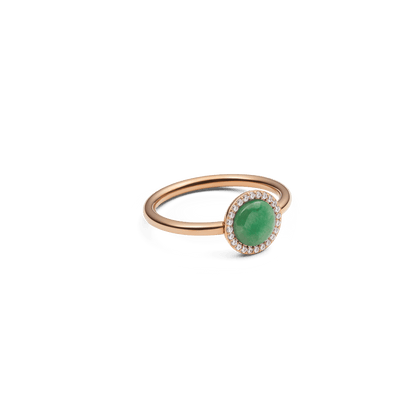 Audrey Ring Jade Rose Gold