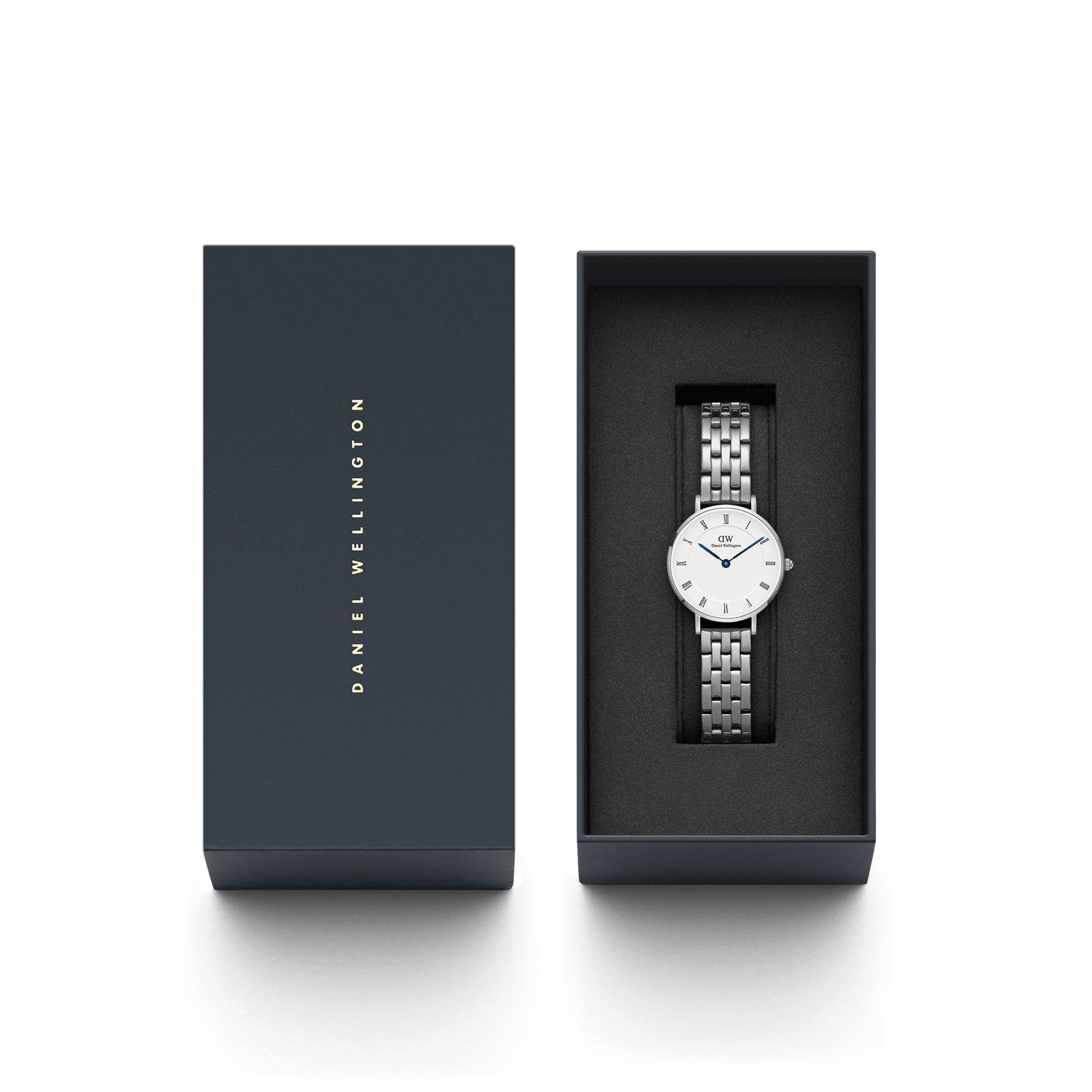 Petite Roman Numerals 5-Link Silver