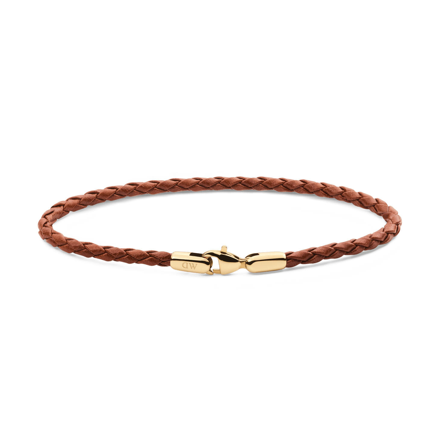 Daniel  Braided Leather Bracelet St Mawes 2.8 Gold