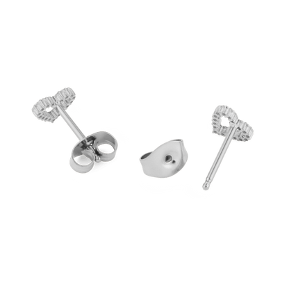 Mirelle Heart Earrings Silver