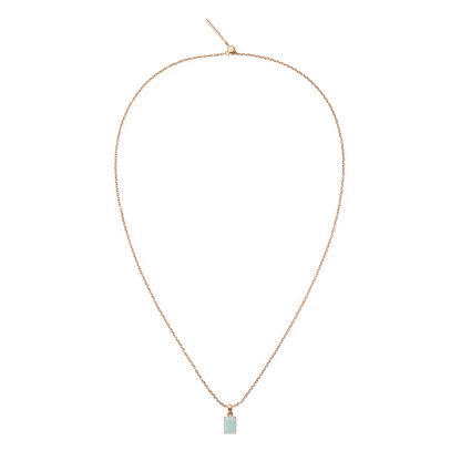 Amazonite Octagon Rose Gold Charm