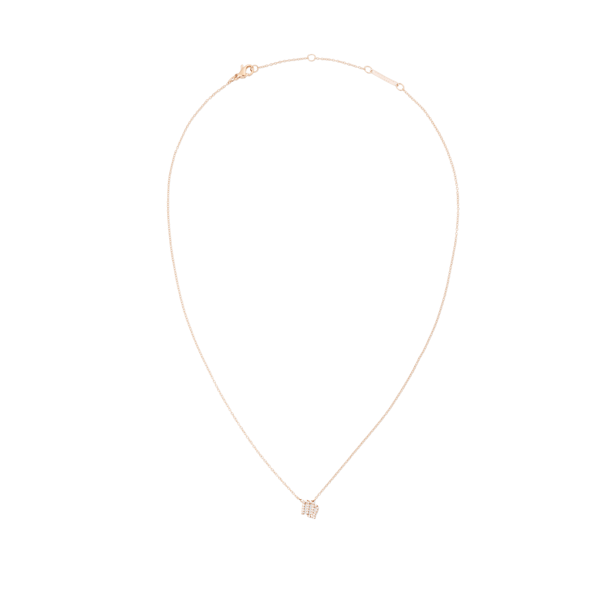 Crystal Zodiac Chain Necklace Rose Gold