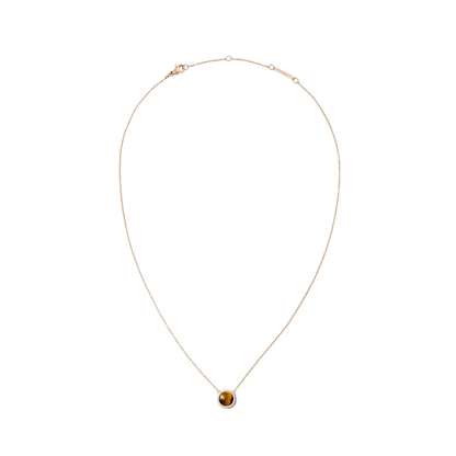 Audrey Necklace Tiger Eye Rose Gold