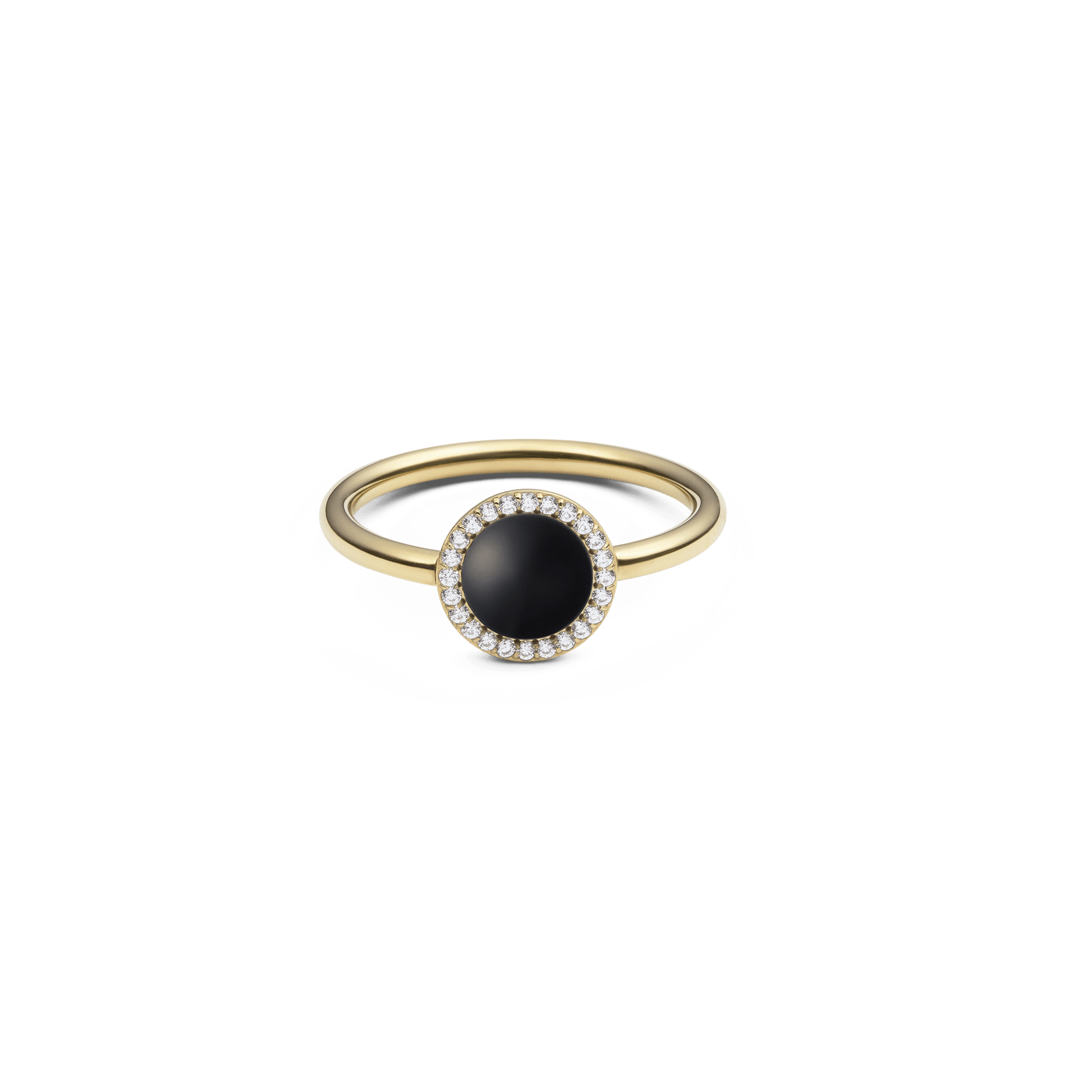 Audrey Ring Black Agathe Gold