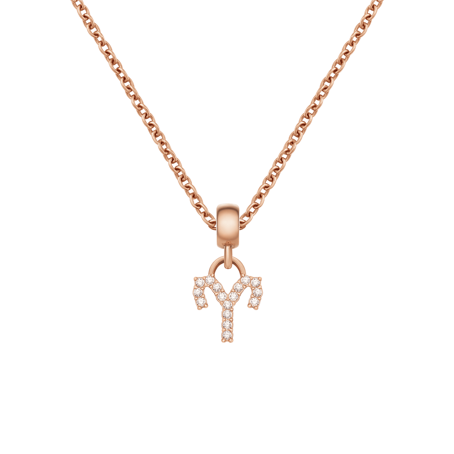 Crystal Zodiac Charm Rose Gold